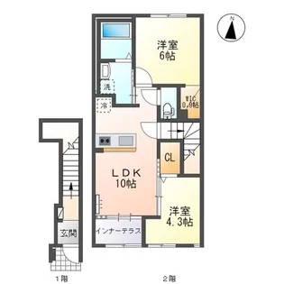 Ange.I(アンジェ・アイ)【2階】の間取り