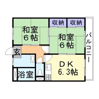 プラムハイツ【3階】の間取り
