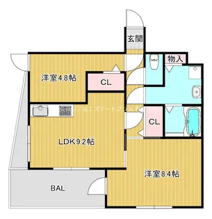 クィーンパレス【2階】の間取り