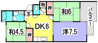 広島県広島市西区井口2【マンション】の間取り