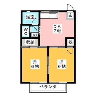 レジデンス数沢【2階】の間取り