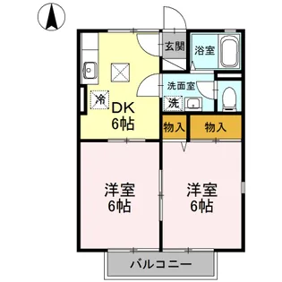 メゾン・T&K A/B/C A ダ【1階】の間取り