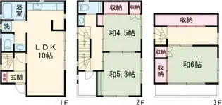 東京都江戸川区西小岩2【一戸建】の間取り