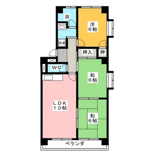 マンション忠徳【2階】の間取り