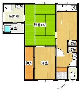 鶴美苑【1階】の間取り