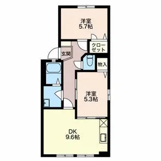 サンシャイン B【1階】の間取り