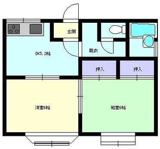 サンハイツ石川【1階】の間取り