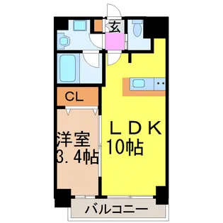 パラドール吹上【7階】の間取り