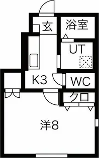 チュテレール【1階】の間取り