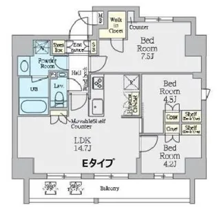 クレストコート上野【13階】の間取り