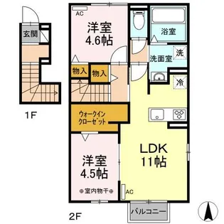 セジュールあいざわ【2階】の間取り