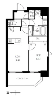 グランジット蔵前【9階】の間取り
