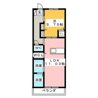 グランド・ソレイユM【1階】の間取り