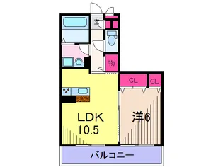 レクレドール【3階】の間取り