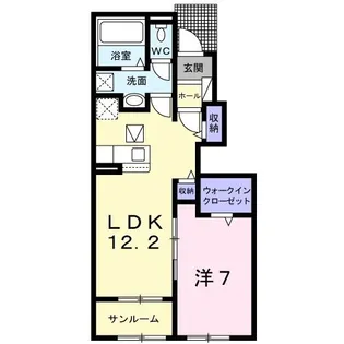 ハンドレッド リヴァー 水野C【1階】の間取り