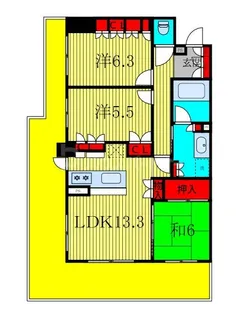 アンビシャスプラザ千葉中央【7階】の間取り