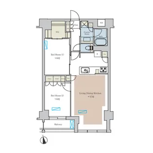 Brillia ist 池尻大橋 ブリリアイスト池尻大橋【6階】の間取り