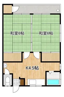 プロスぺリタ城山【1階】の間取り