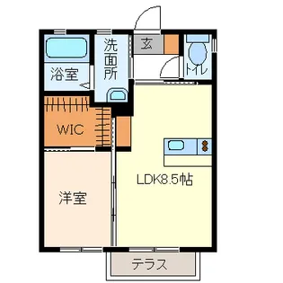 ブライトスクウェアーN【1階】の間取り