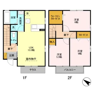 群馬県高崎市浜尻町【一戸建】の間取り