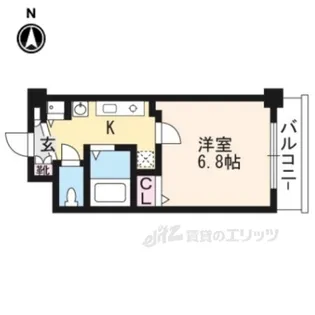 スワンズ京都大将軍【3階】の間取り