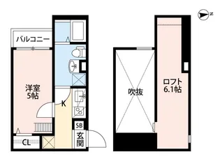 アベニール林寺【1階】の間取り