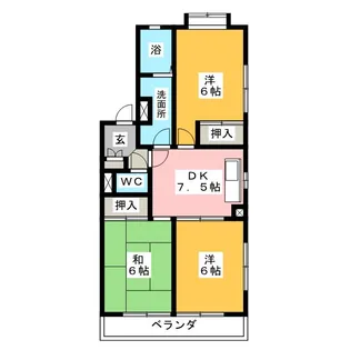 ヴィラージュエーワン【3階】の間取り