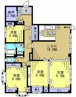 ロイヤルコーポ【1階】の間取り