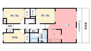 甲子園三番町ハイツ【1階】の間取り
