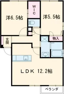 フォーレスフラッツ B【2階】の間取り