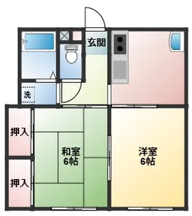スカイヴィレッジII【1階】の間取り