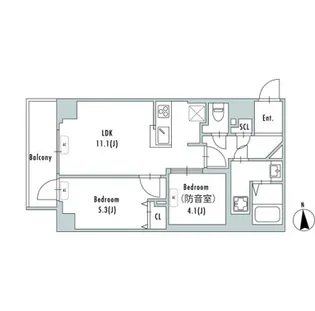 GRAN PASEO上野御徒町【4階】の間取り