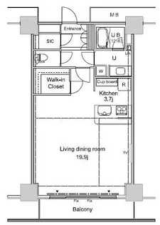 1Rの間取り画像