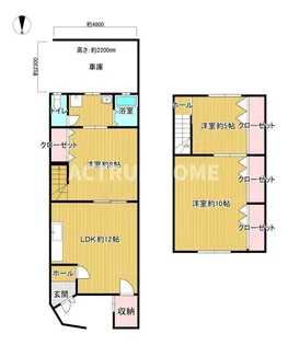 大阪府大阪市東住吉区駒川1【一戸建】の間取り