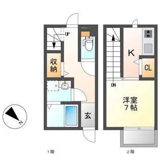 パレッタ小本EAST【1階】の間取り