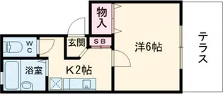 フローラ新大宮【1階】の間取り