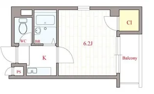 ノールハイツ【6階】の間取り