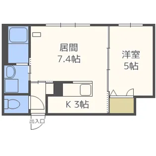 北海道札幌市中央区宮の森一条6【マンション】の間取り