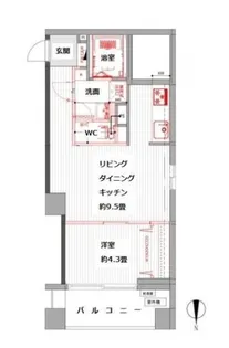 アルテール新御徒町【8階】の間取り