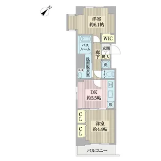 フェニックス日本橋蛎殻町【11階】の間取り