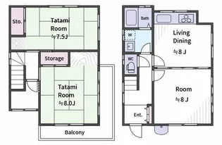 神奈川県相模原市南区下溝【一戸建】の間取り