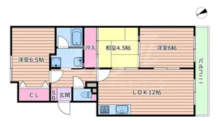新千里ハイツこうじ【6階】の間取り