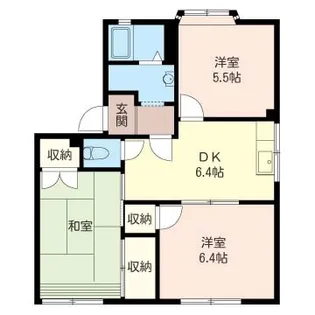 宮之上ハイツ【2階】の間取り