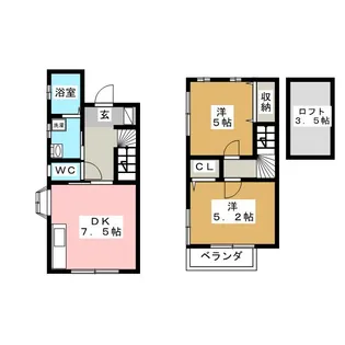 神奈川県横浜市保土ヶ谷区仏向町【一戸建】の間取り