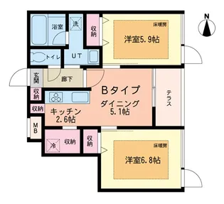 ラ コッリーナ溝の口【1階】の間取り