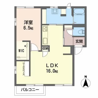 フレグランスてづか B【1階】の間取り