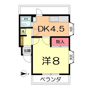 サンライズ大宮宮原【2階】の間取り