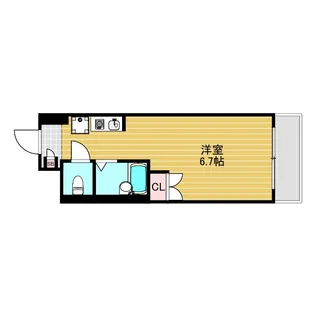 キャッスル北沢新大阪【2階】の間取り