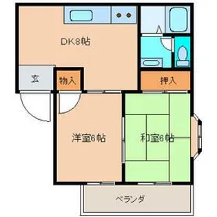 コーポナカノ【3階】の間取り