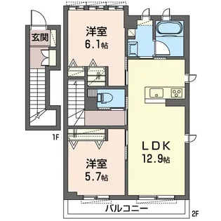 モデルノ N【2階】の間取り